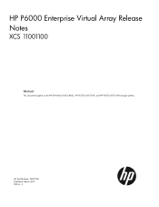 HP P6500 HP P6000 EVA Release Notes (XCS 11001100) (5697-2516, March 2013)
