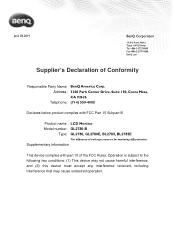 BenQ GL2780 FCC SDoC Supplier s Declaration of Conformity-B