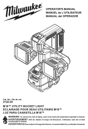Milwaukee Tool M18 Utility Bucket Light Operators Manual
