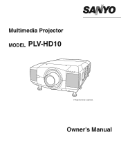 Sanyo PLV-HD10 Owners Manual