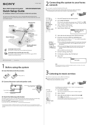 Sony CMT-MX700Ni Quick Setup Guide