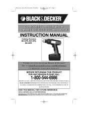 Black & Decker BD14PSK Type 1 Manual - BD12PSK