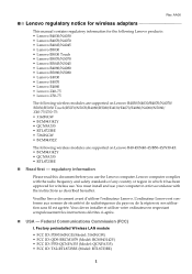 Lenovo Z40-75 Lenovo Regulatory Notice (United States & Canada) - Lenovo Z40-75, Z50-75
