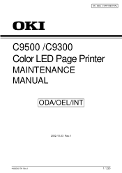 Oki C9500dxn Maintenance Manual