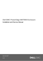 Dell PowerEdge MX840c EMC PowerEdge MX7000 Enclosure Installation and Service Manual