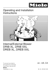 Miele DAR1230 Blower Manual