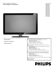 Philips 42PFL5603D - 42" LCD TV Manual