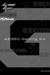 ASRock Fatal1ty AB350 Gaming K4 User Manual