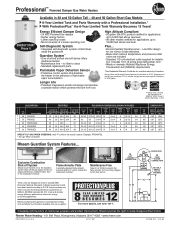 Rheem Professional Powered Damper Series Specifications