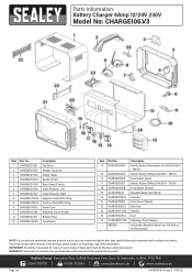 Sealey CHARGE106 Parts Diagram