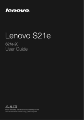 Lenovo S21e-20 Laptop (English) User Guide - Lenovo S21e-20