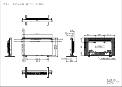 NEC P461-TMX4 Mechanical Drawing w/stand