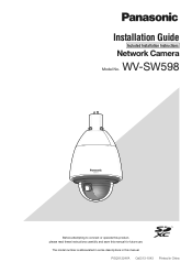 Panasonic WV-SW598 Installation-Guide