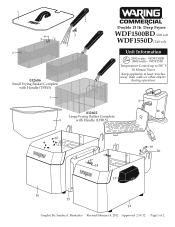 Waring WDF1500BD Parts List and Exploded Diagram
