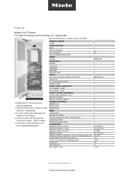 Miele F 2671 Vi Product sheet
