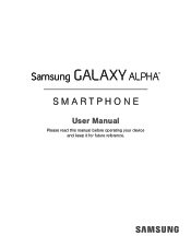 Samsung Galaxy Alpha User Manual