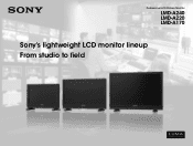 Sony LMDA240 Brochure (Sony's lightweight LCD monitor lineup From studio to field)