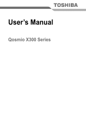 Toshiba Qosmio X300 PQX31A-01N021 Users Manual AU/NZ