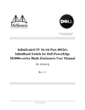 Dell PowerEdge M420 InfiniScale IV 16+16 Port 40Gb/s InfiniBand Switch for Dell PowerEdge M1000e-series Blade Enclosures User Manual