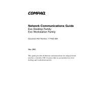 HP Evo D510 Network Communications Guide, Compaq Evo Desktop Family