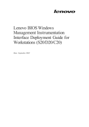 Lenovo ThinkStation D20 BIOS Windows Management Instrumentation Interface Deployment Guide
