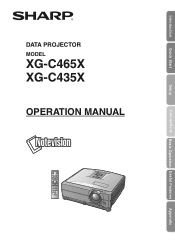 Sharp XG-C435X XG-C435X | XG-C465X Operation Manual