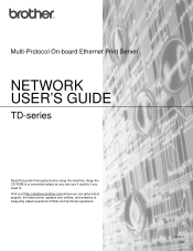 Brother International TD-4100N Network Users Manual - English