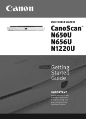 Canon CanoScan N650U Getting Started Guide