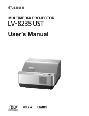 Canon LV-8235 UST Multimedia Projector LV-8235 User's Manual
