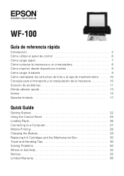 Epson WF-100 Quick Guide