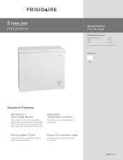 Frigidaire FFFC07M1TW Product Specifications Sheet