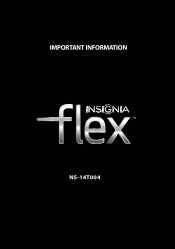 Insignia NS-14T004 Important Information (English)