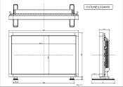 NEC LCD4000-BK LCD4000 Mechanical Drawing