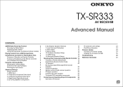 Onkyo TX-SR333 User Manual
