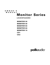 Polk Audio Monitor Series CS1 II User Guide