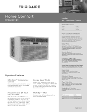 Frigidaire FFRH1822R2 Product Specifications Sheet