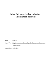 Haier PGT2.0-2 User Manual
