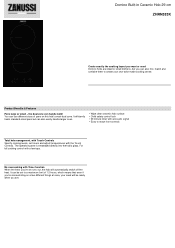 Zanussi ZHRN383K Specification Sheet