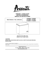 Avanti CF51M0W Instruction Manual