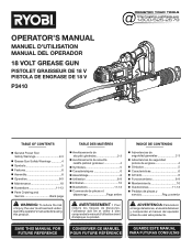 Ryobi P3410 Operation Manual