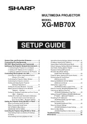 Sharp XG-MB70XA Setup Guide