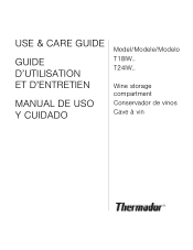 Thermador T18IW800SP Use and Care Manual