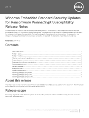 Dell Wyse 7020 Windows Embedded Standard Security Updates for Ransomware WannaCrypt Susceptibility Release Notes