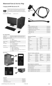 HP dx1000 Illustrated Parts and Service Map: Compaq dx1000 Microtower PC