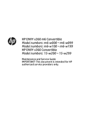 HP ENVY 15-w100 Maintenance and Service Guide