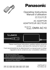 Panasonic DMW-AC10 Operating Instructions