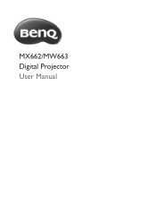 BenQ MW663 MX662, MW663 User Manual