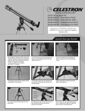 Celestron AstroMaster LT 60AZ Telescope Quick Setup Guide for AstroMaster 60, 70A & 90AZ