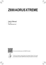 Gigabyte Z690 AORUS XTREME User Manual