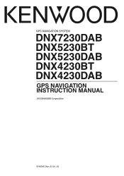 Kenwood DNX4230DAB User Manual